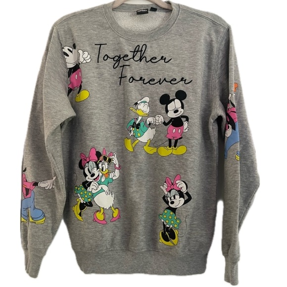 Disney Tops - Disney ‘Together Forever’ Mickey & Friends Crewneck Pullover Sweatshirt